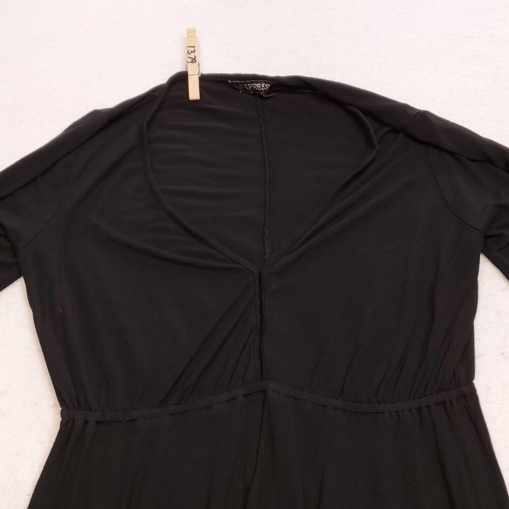Express Long Sleeve Casual Top Dress Womens Size Medium M Black